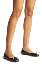 Elme Nappa Leather Flats with Pearl Embellishment