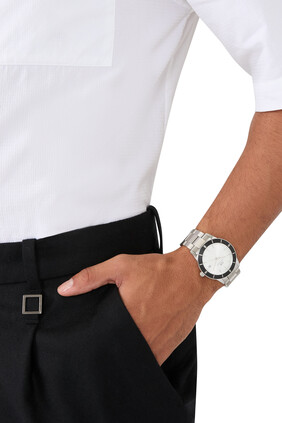 ساعة ايكونيك بارادايمجا بسوار بحلقات وقرص أسود