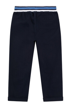 Kids Logo Cotton Gabardine Trousers