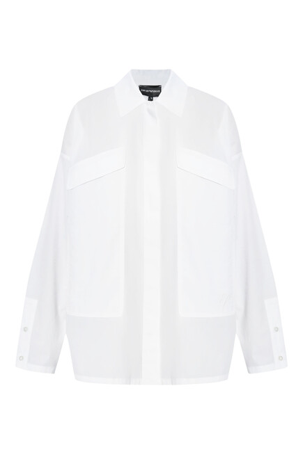 Front-Pocket Button-Up Shirt