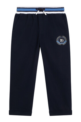 Kids Logo Cotton Gabardine Trousers