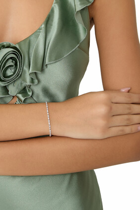 Evelyne Bracelet, 18K Gold-Plated Brass & Crystals