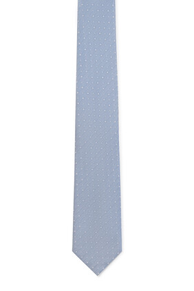Jacquard Pattern Silk-Blend Tie