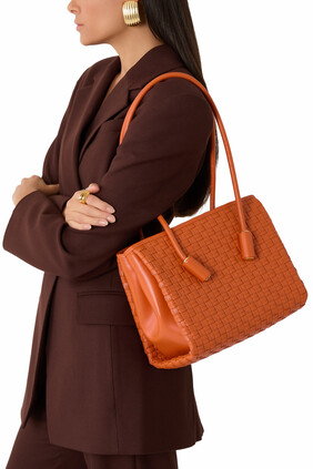 Leila Micro Weaved Tote Bag