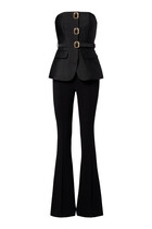 Taffeta Bandeau Jumpsuit