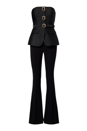Taffeta Bandeau Jumpsuit