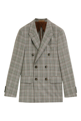 Checked Slim-Fit Jacket