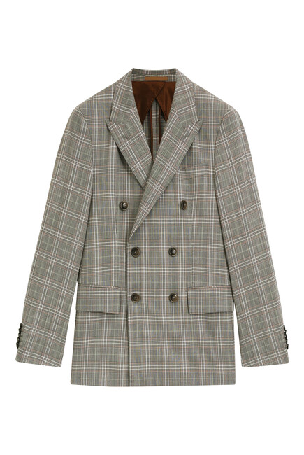 Checked Slim-Fit Jacket