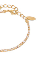 Evelyne Bracelet, 18K Gold-Plated Brass & Crystals