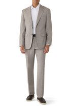 Checked Regular-Fit Suit in Virgin Wool