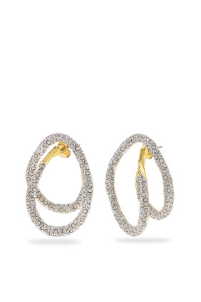 Solanales Crystal Spiral Post Earrings