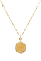 Ginea Necklace, 22k & 18k Yellow Gold with Diamonds