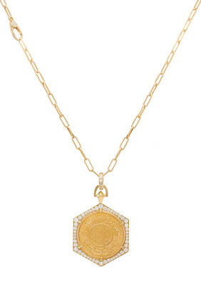 Ginea Necklace, 22k & 18k Yellow Gold with Diamonds