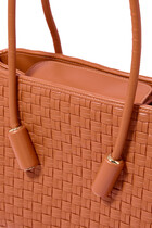 Leila Micro Weaved Tote Bag
