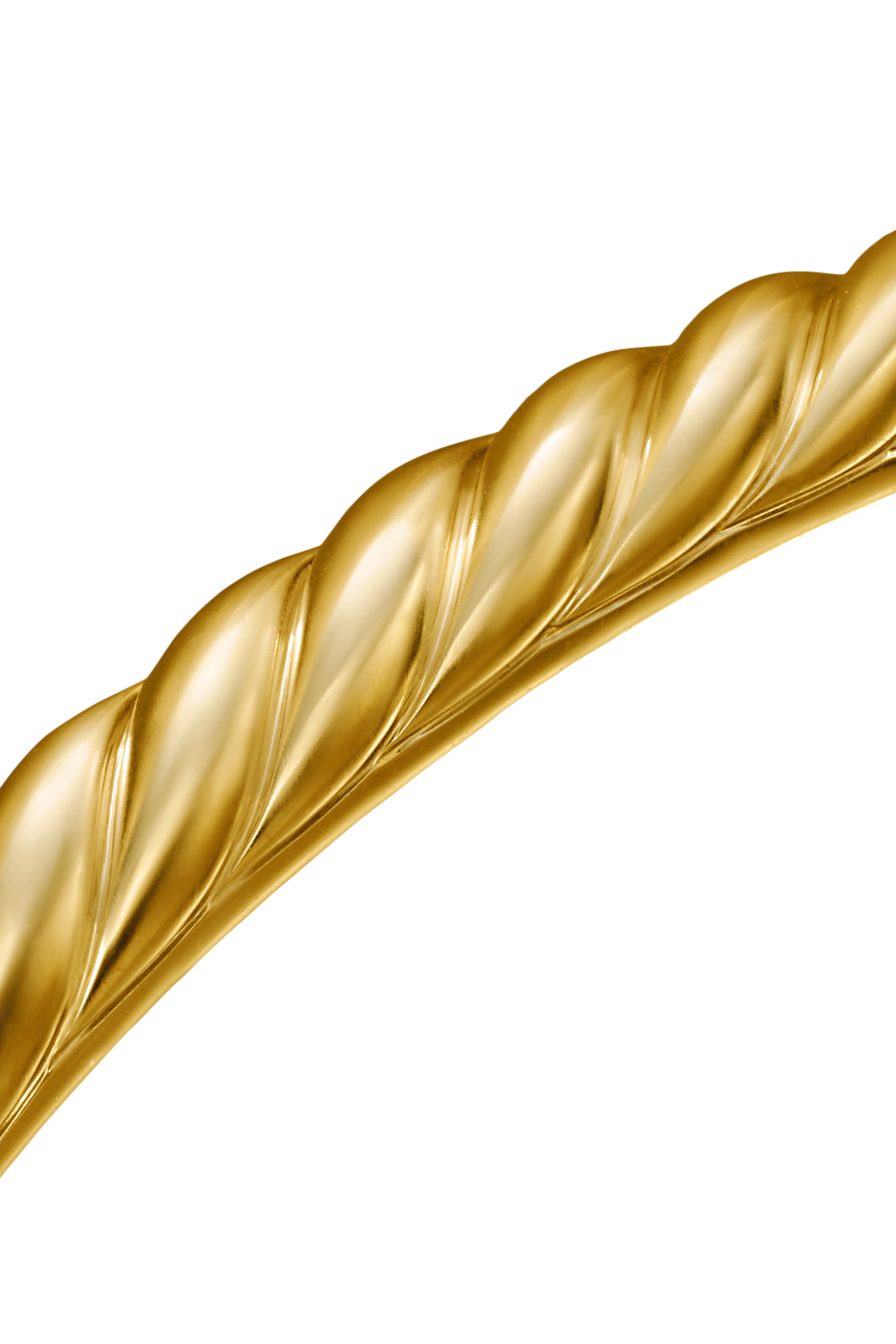 سوار مفتوح سكلبتد كابل ذهب أصفر عيار 18