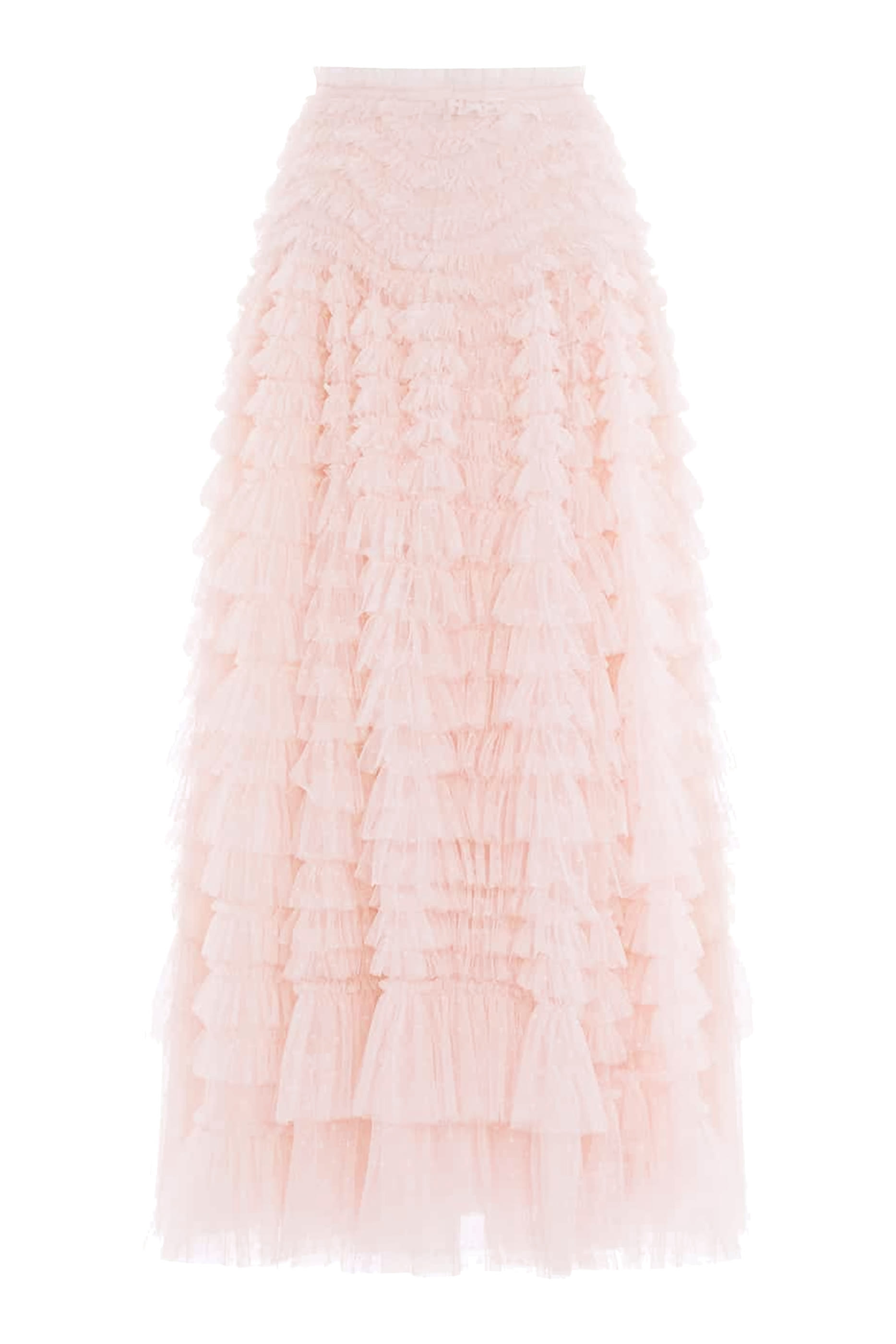 تنورة هاتي بطول الكاحل بكشكش