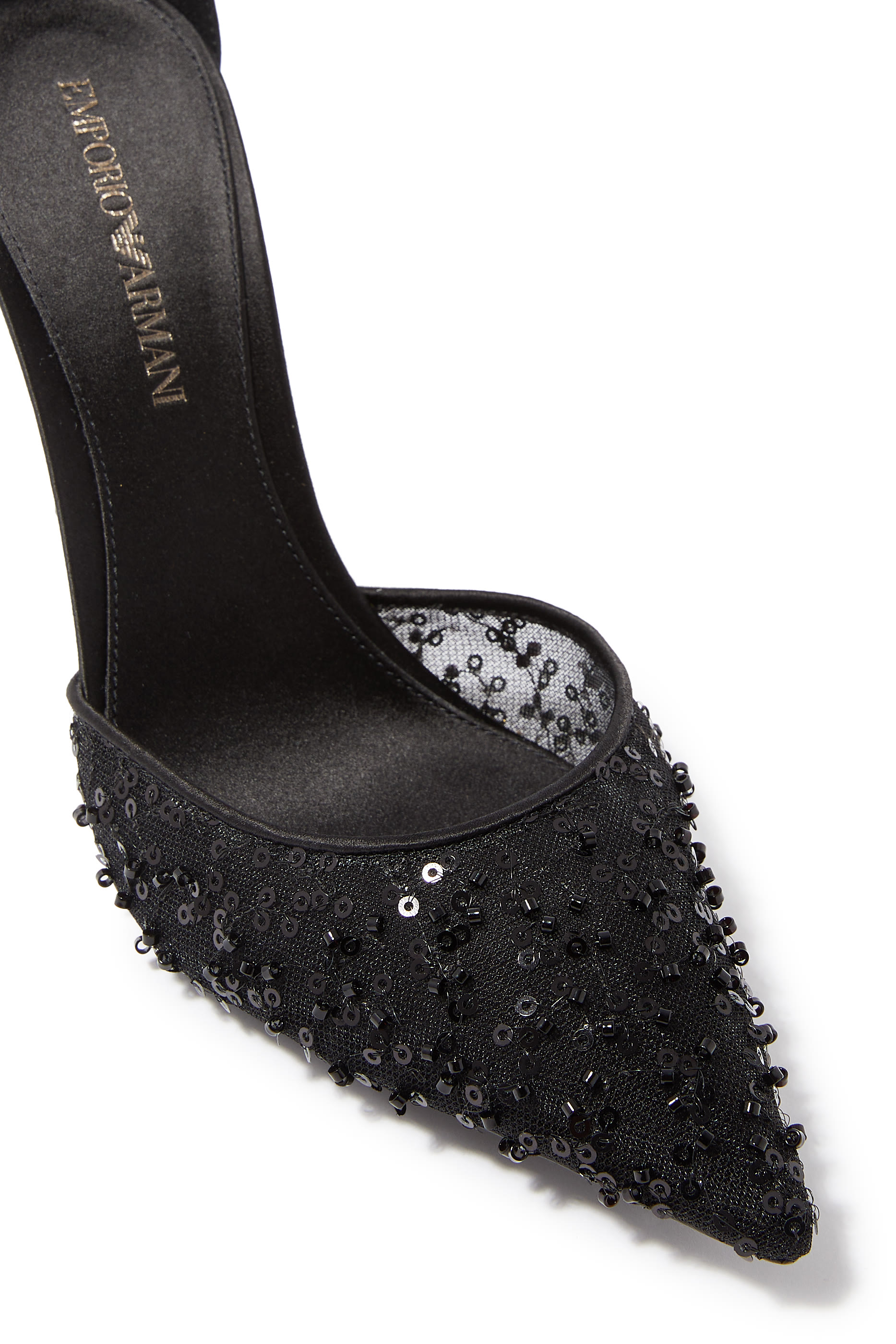 صندل ديكولت 110 ساتان مطرز بالترتر