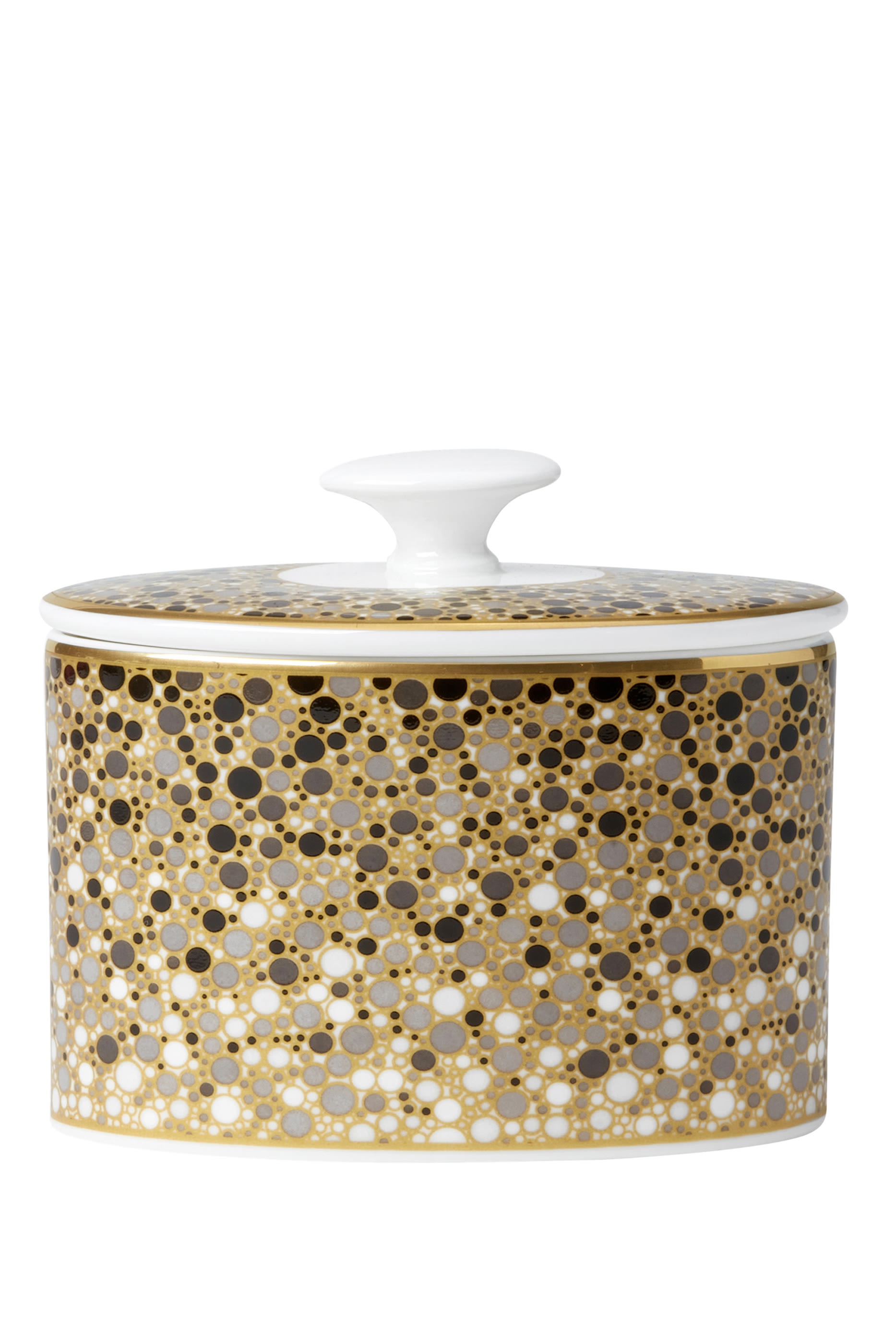 وعاء سكر بيضاوي بغطاء