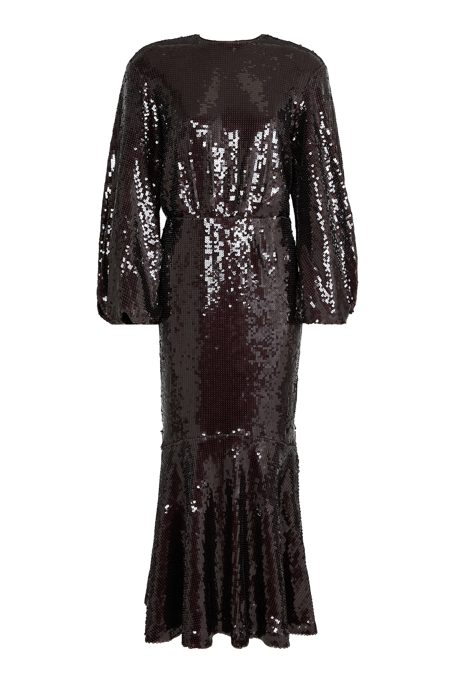 فستان طويل مزين بترتر