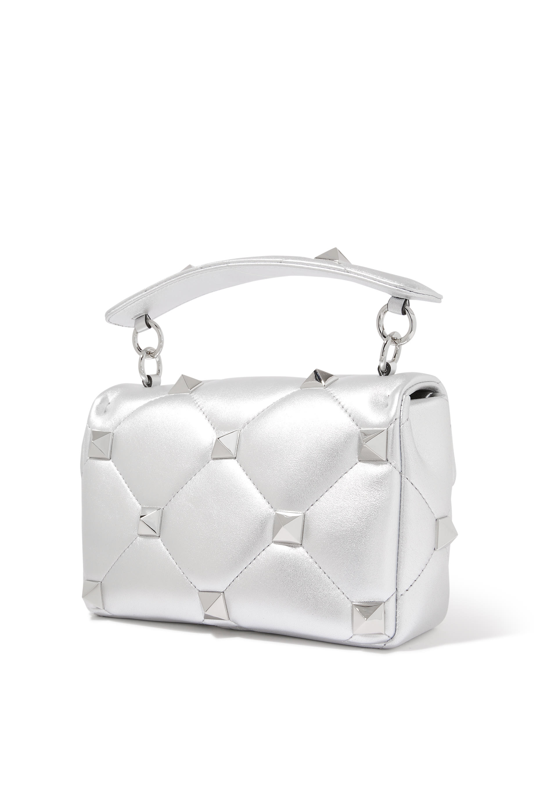 حقيبة فالنتينو غارافاني رومان جلد بحلي