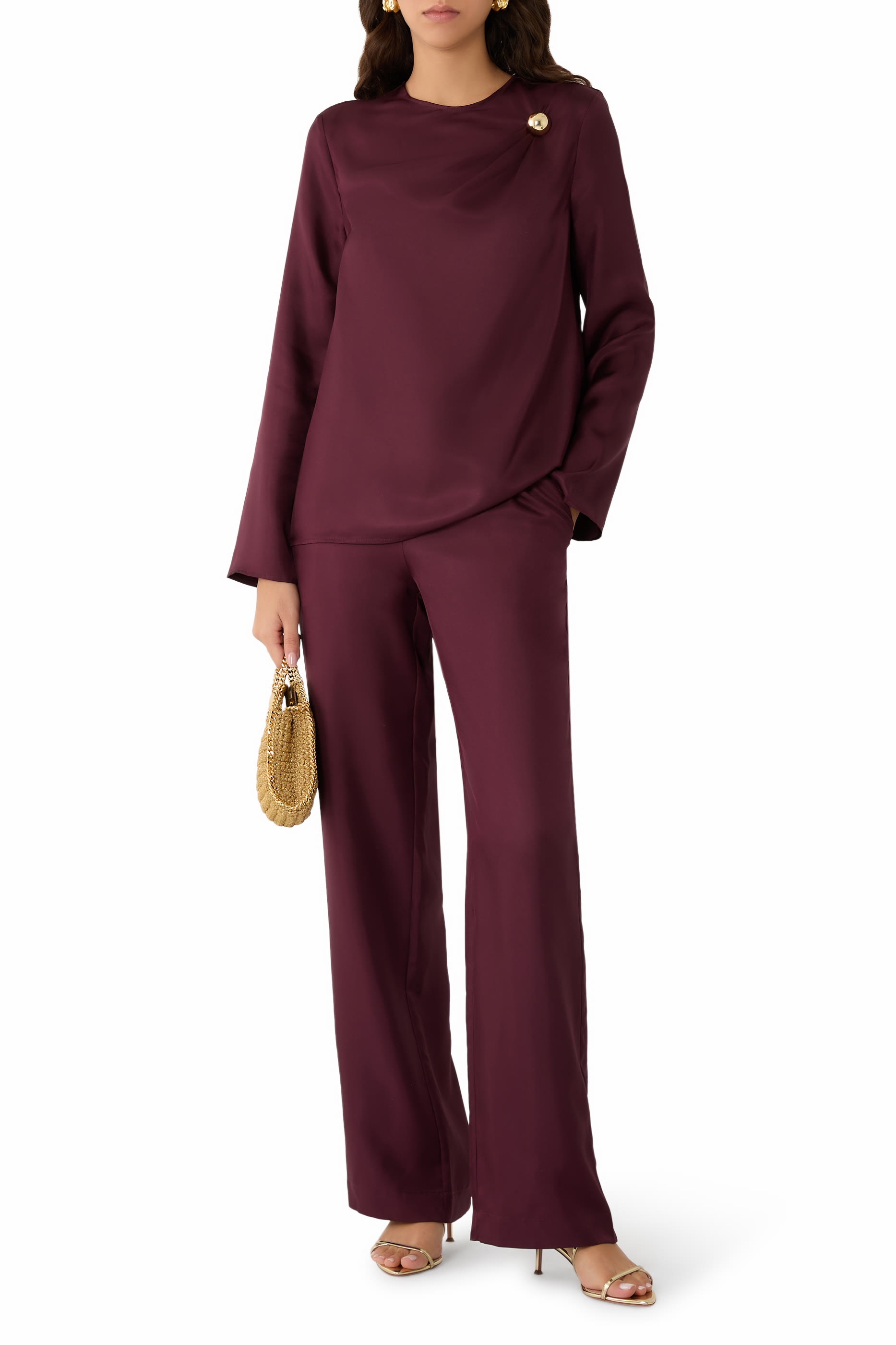 بلوزة آزاي درابيه حرير