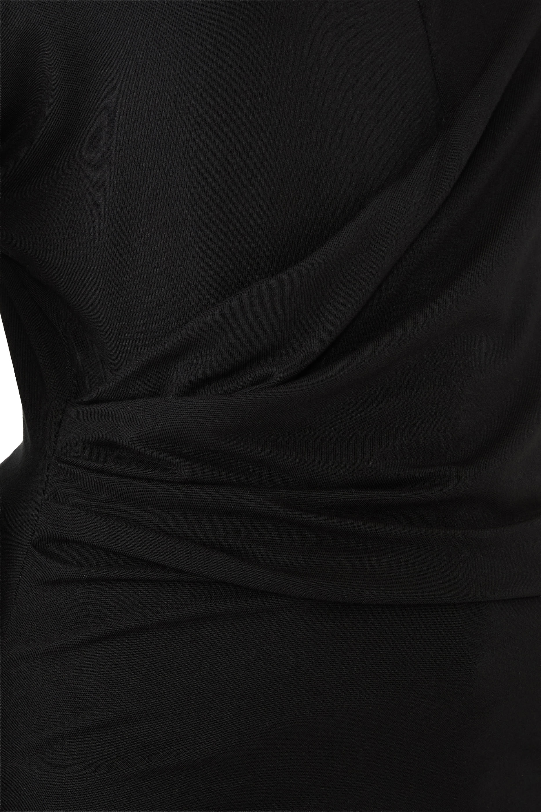 تيشيرت بأكمام طويلة وتفاصيل درابيه مثبتة