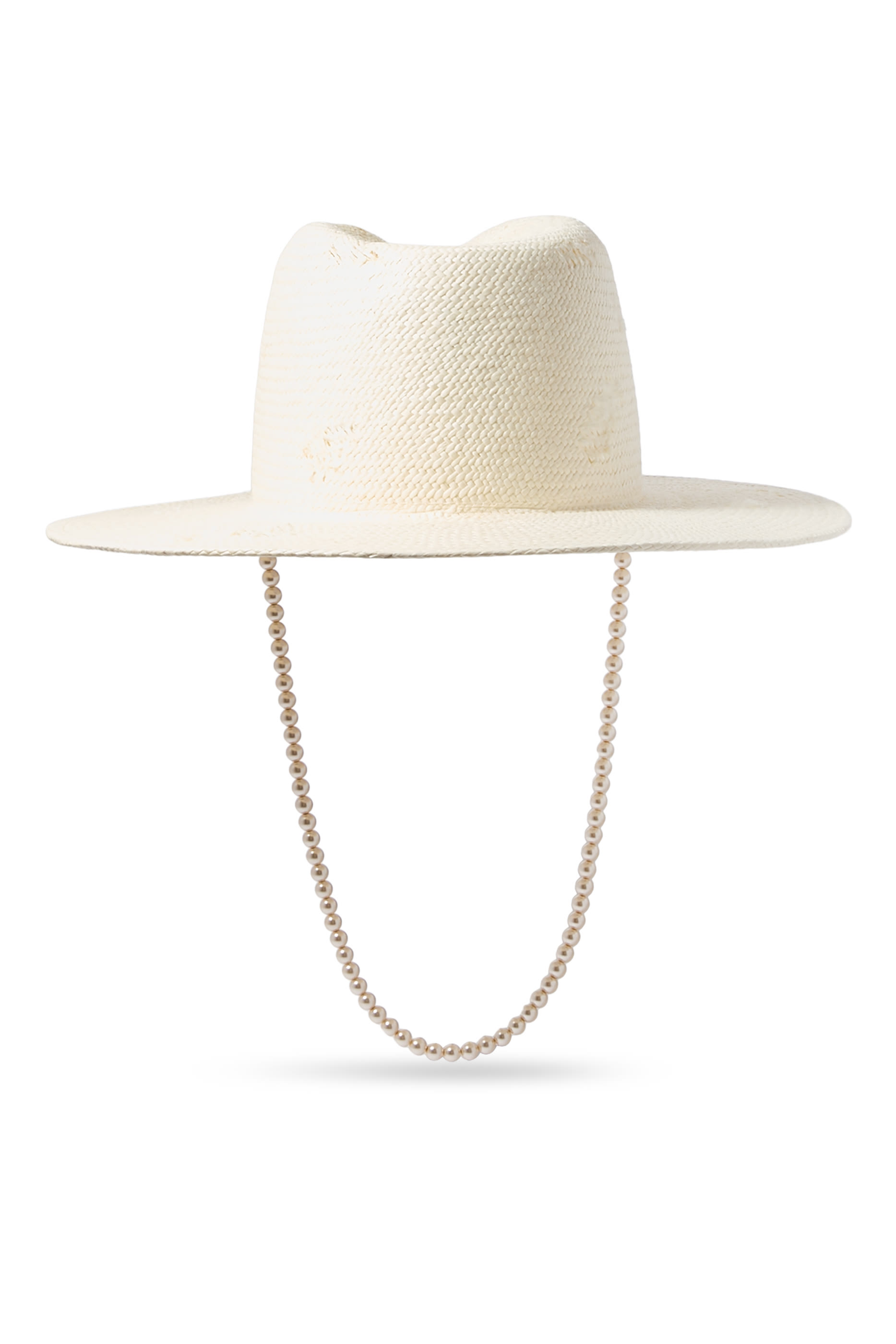 قبعة فيدورا مرصعة بلؤلؤ كبير