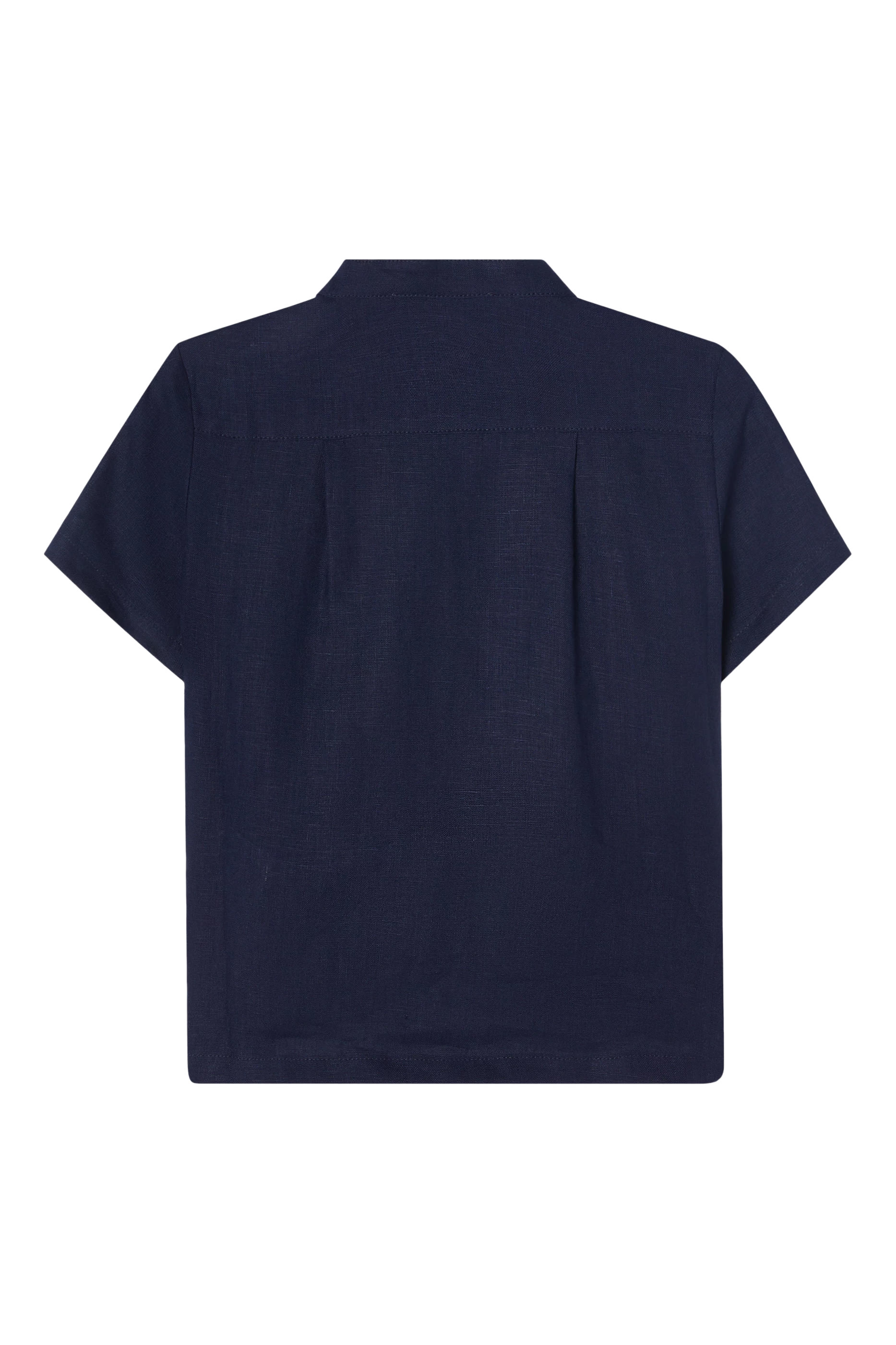 قميص كتان بأزرار للأطفال