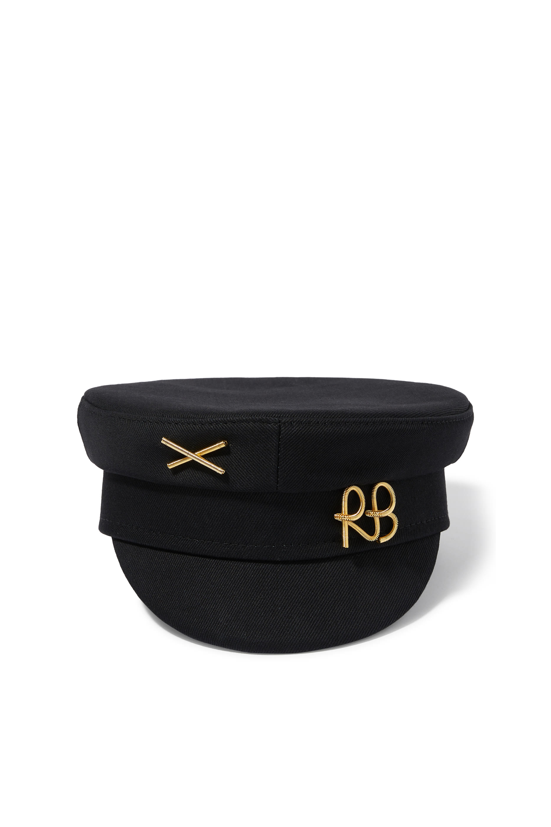 قبعة بايكر بوي مزينة بحرفي شعار الماركة قطن