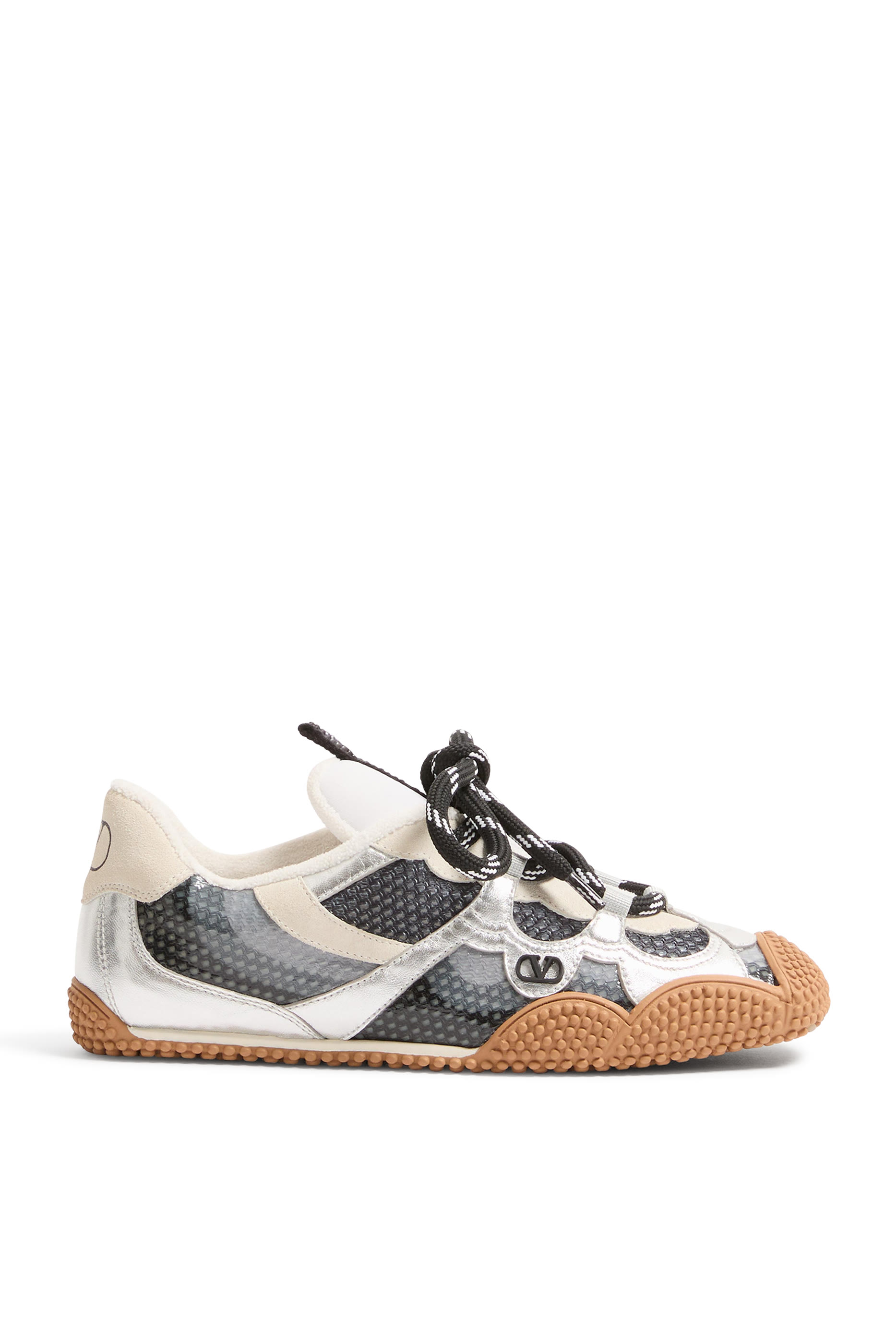 سنيكرز أمفيبيا جلد عجل مطاطي وجلد نابا لامع