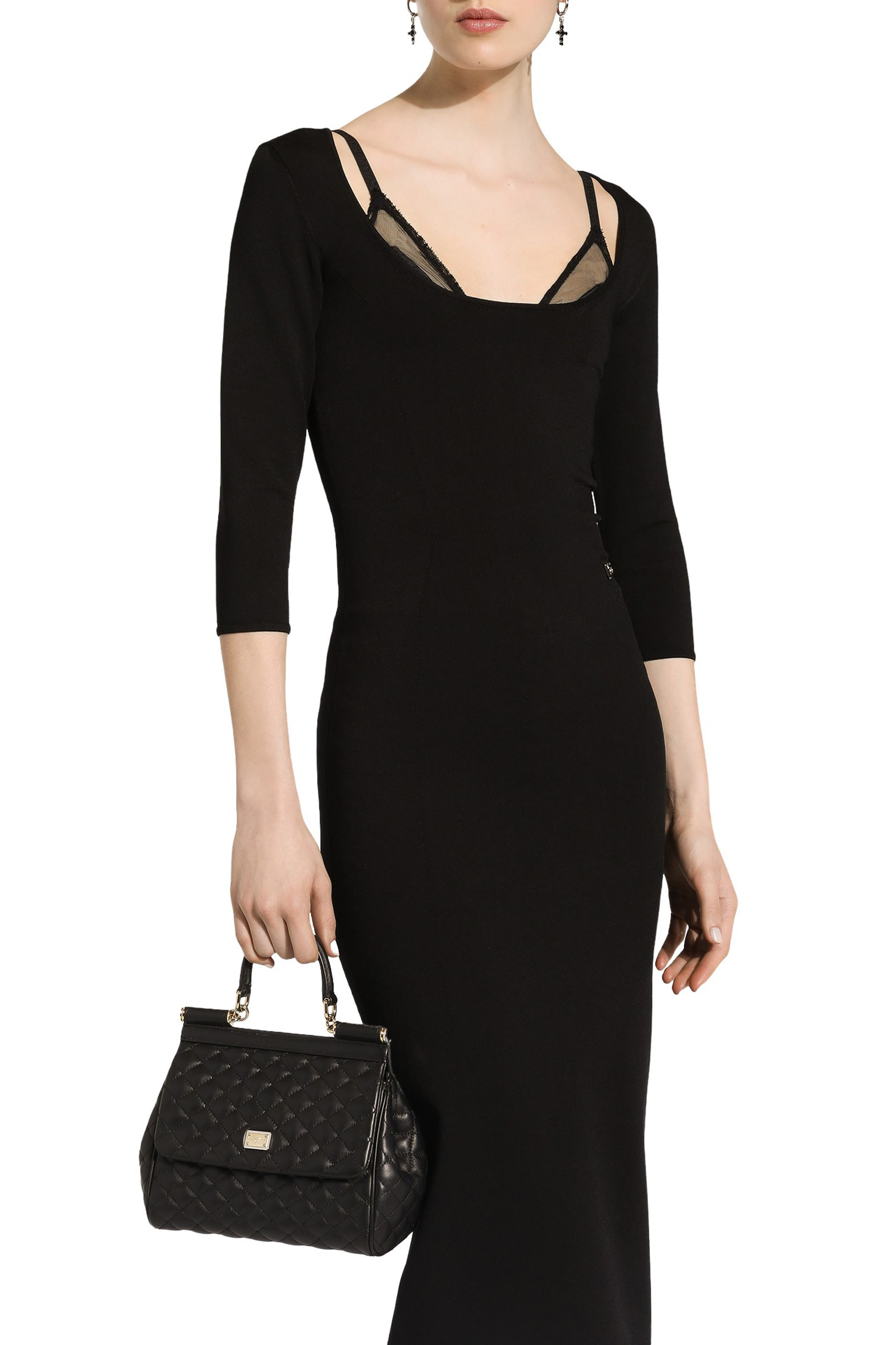 حقيبة سيسلي متوسطة بتصميم مبطن جلد نابا