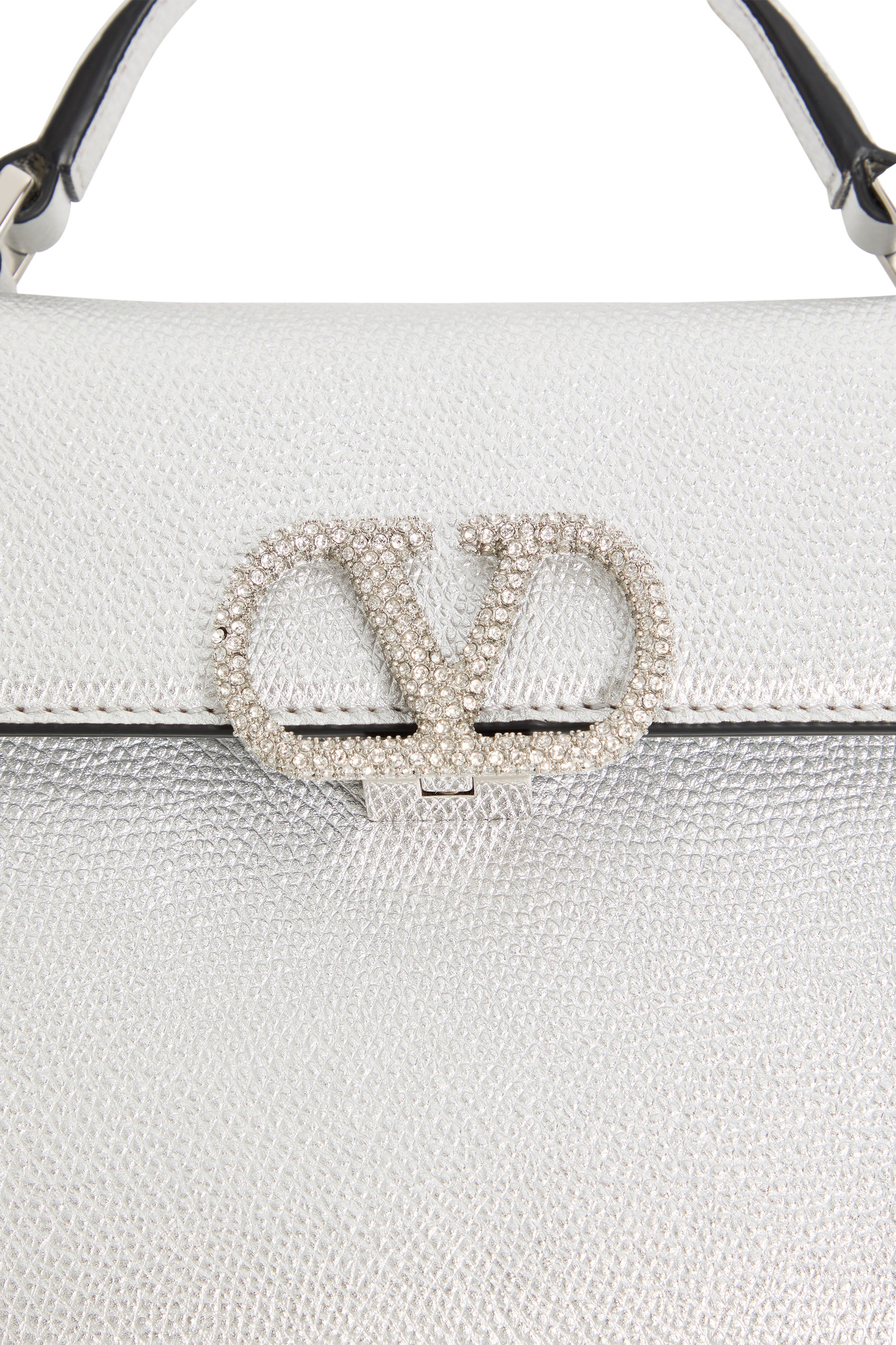 حقيبة صغيرة بشعار الماركة ويد علوية مرصعة بكريستال