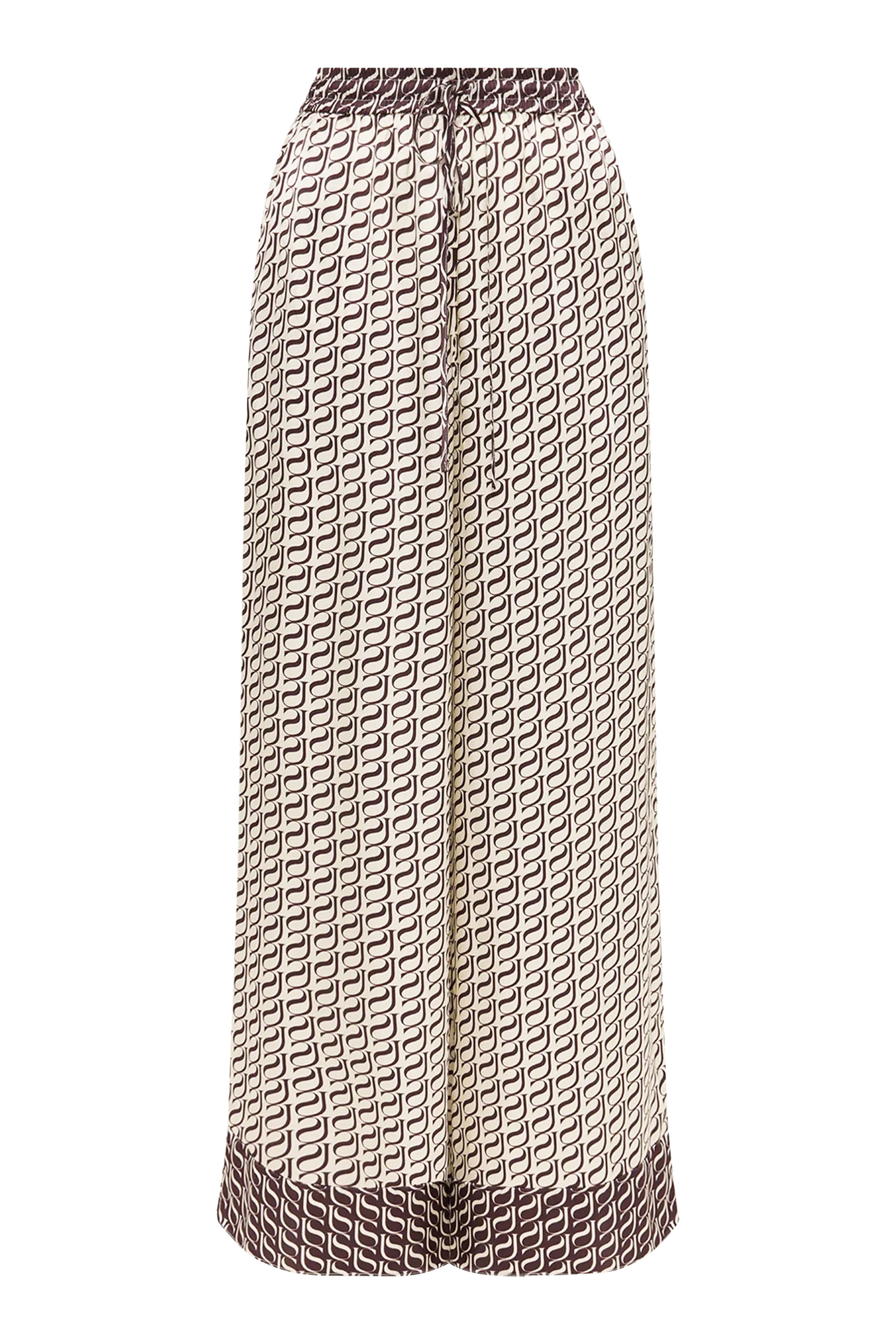  Monogram Silk Contrast Pants