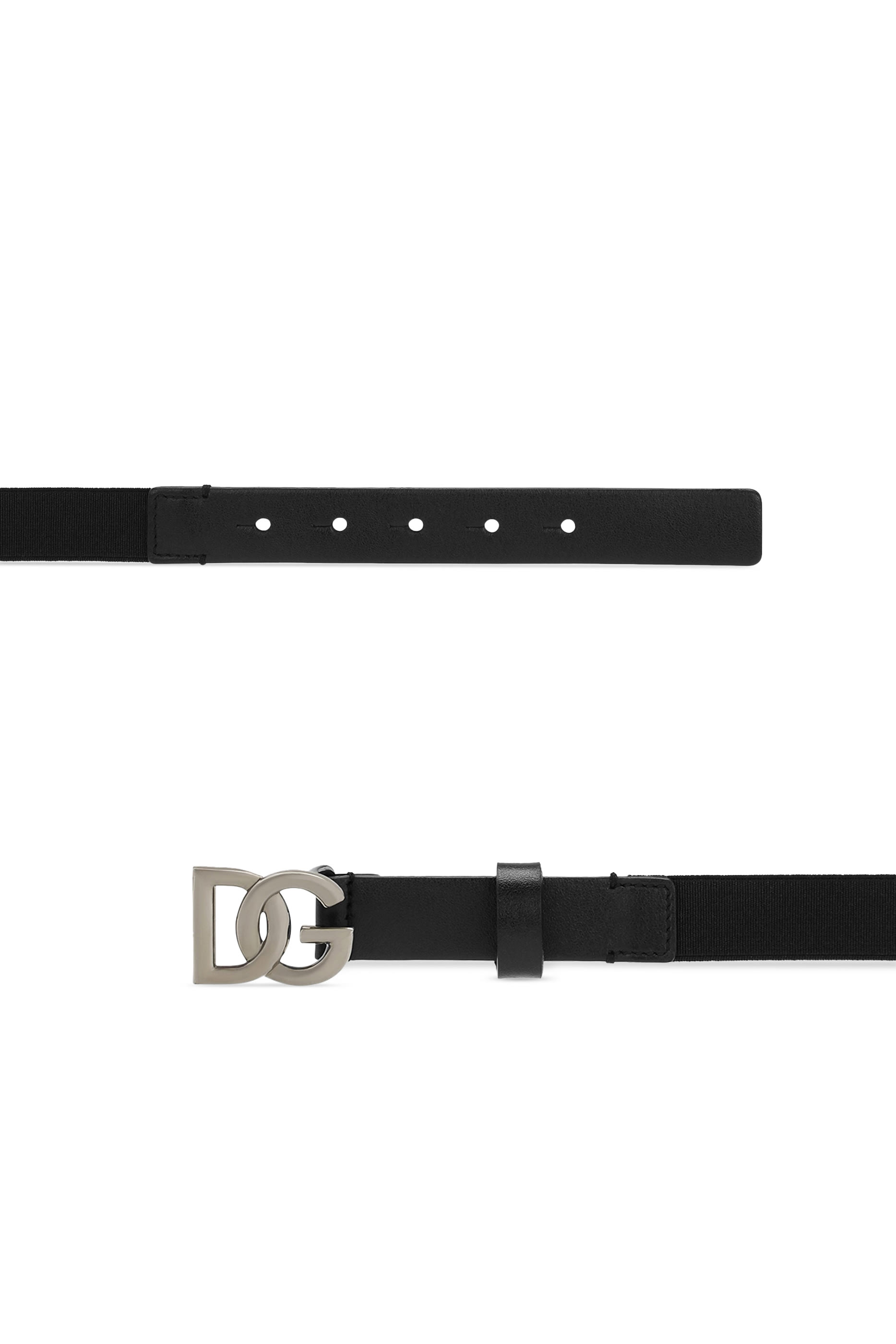 Kids Calfskin and Elasticated Belt