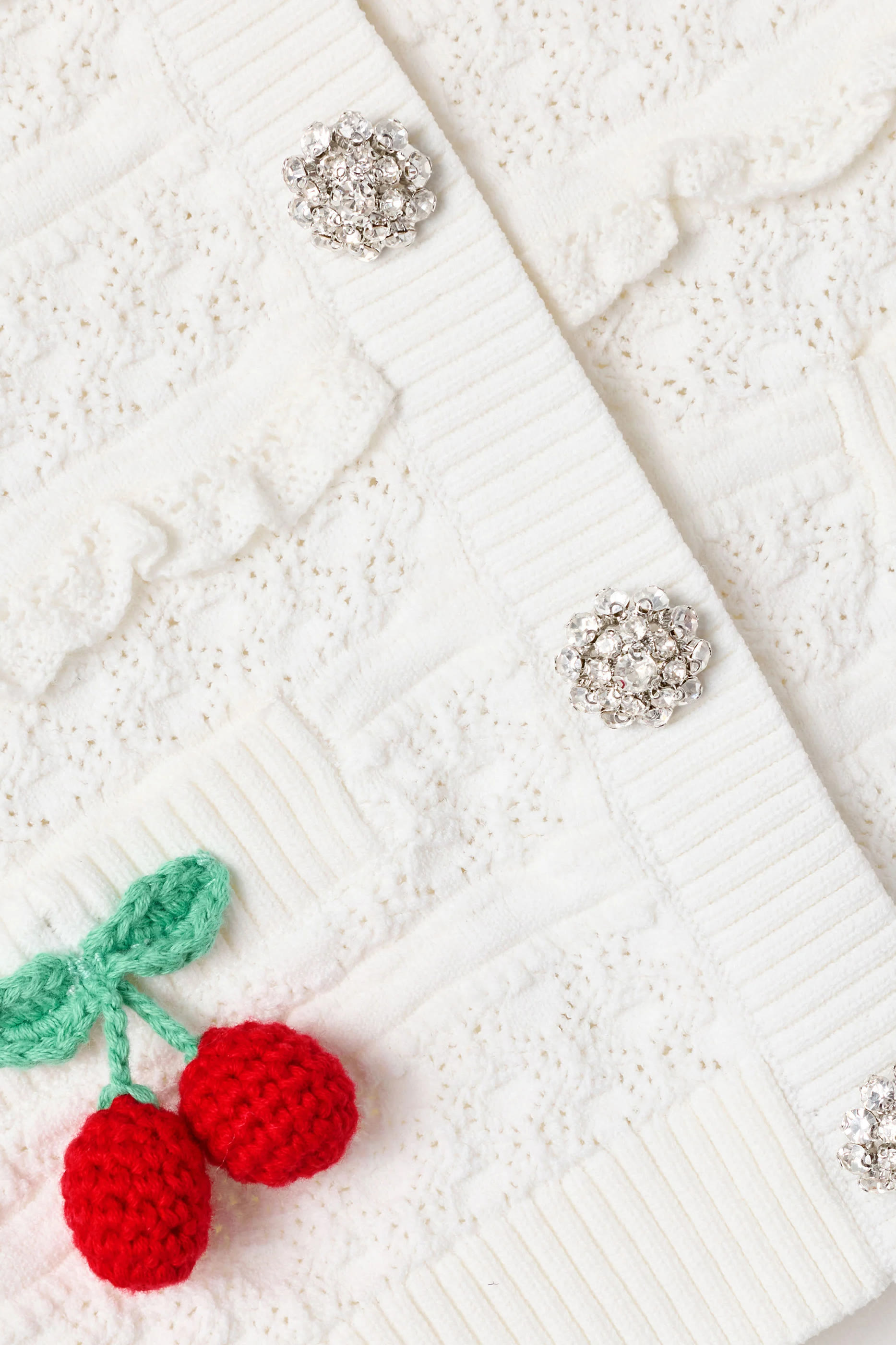 كارديجان مزين بتطريزات كرز للأطفال