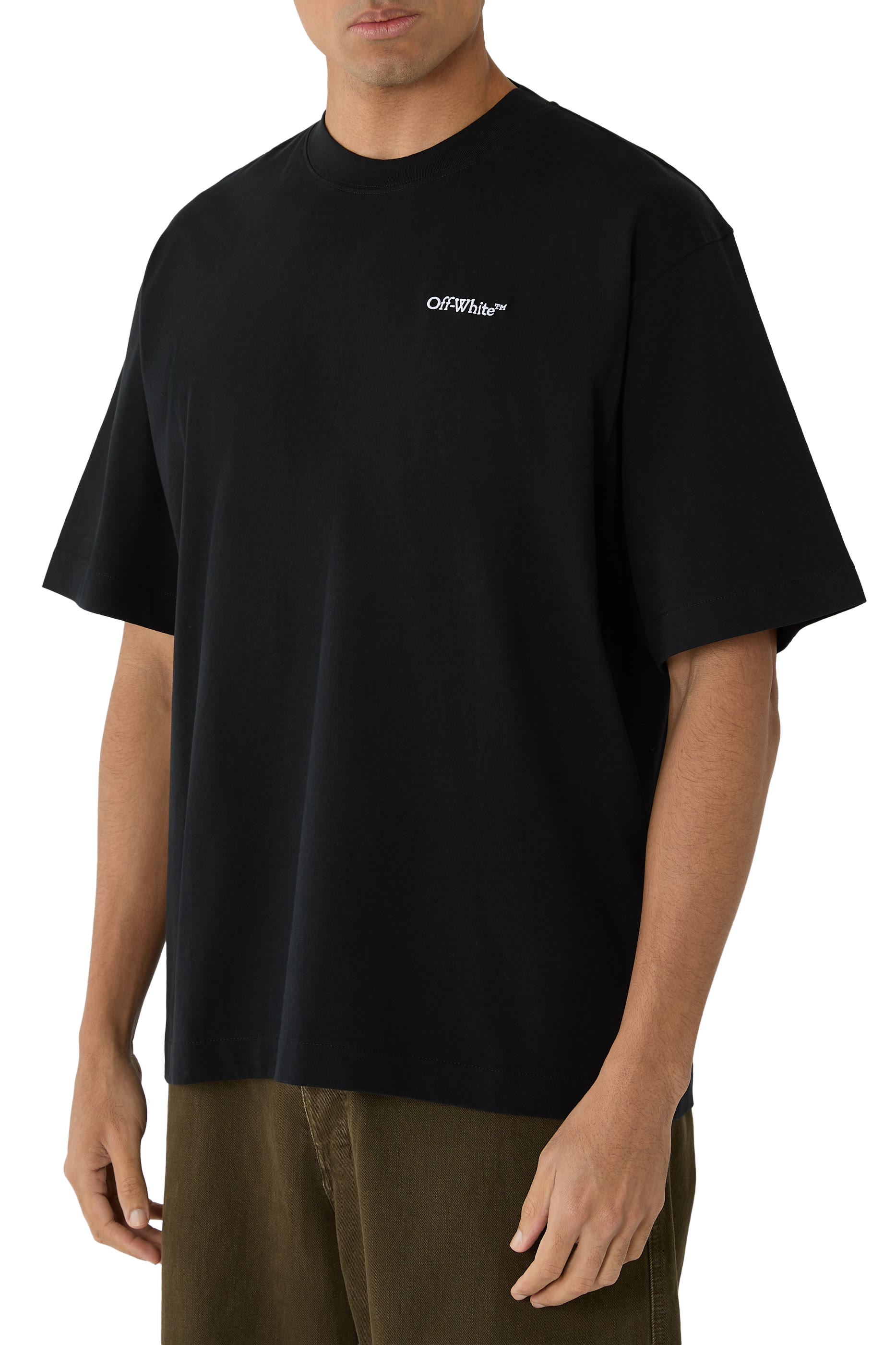 تيشيرت سكيت بأكمام قصيرة ونقشة منظر طبيعي وأسهم