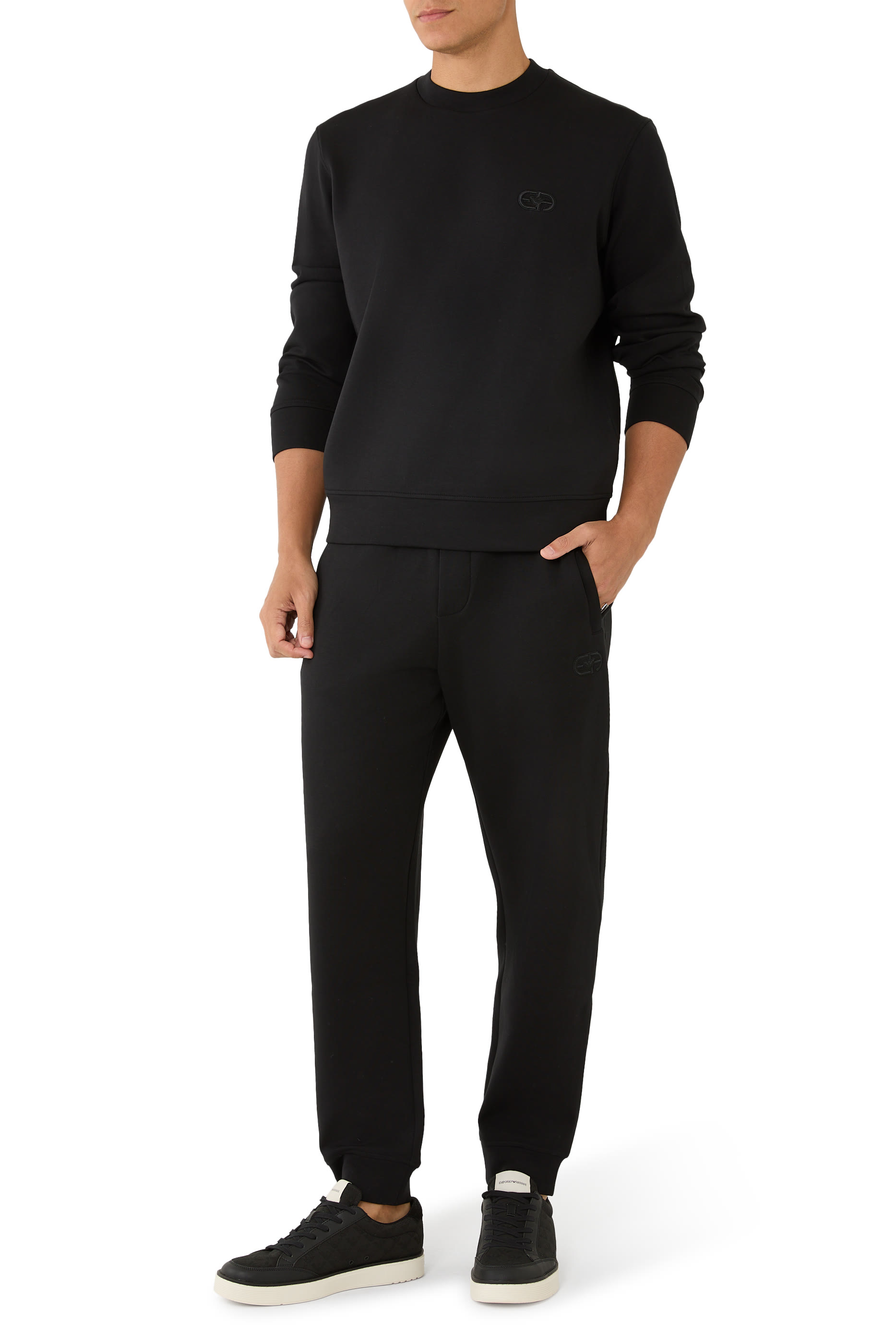 سويت شيرت بتطريز شعار الماركة جيرسيه مزدوج