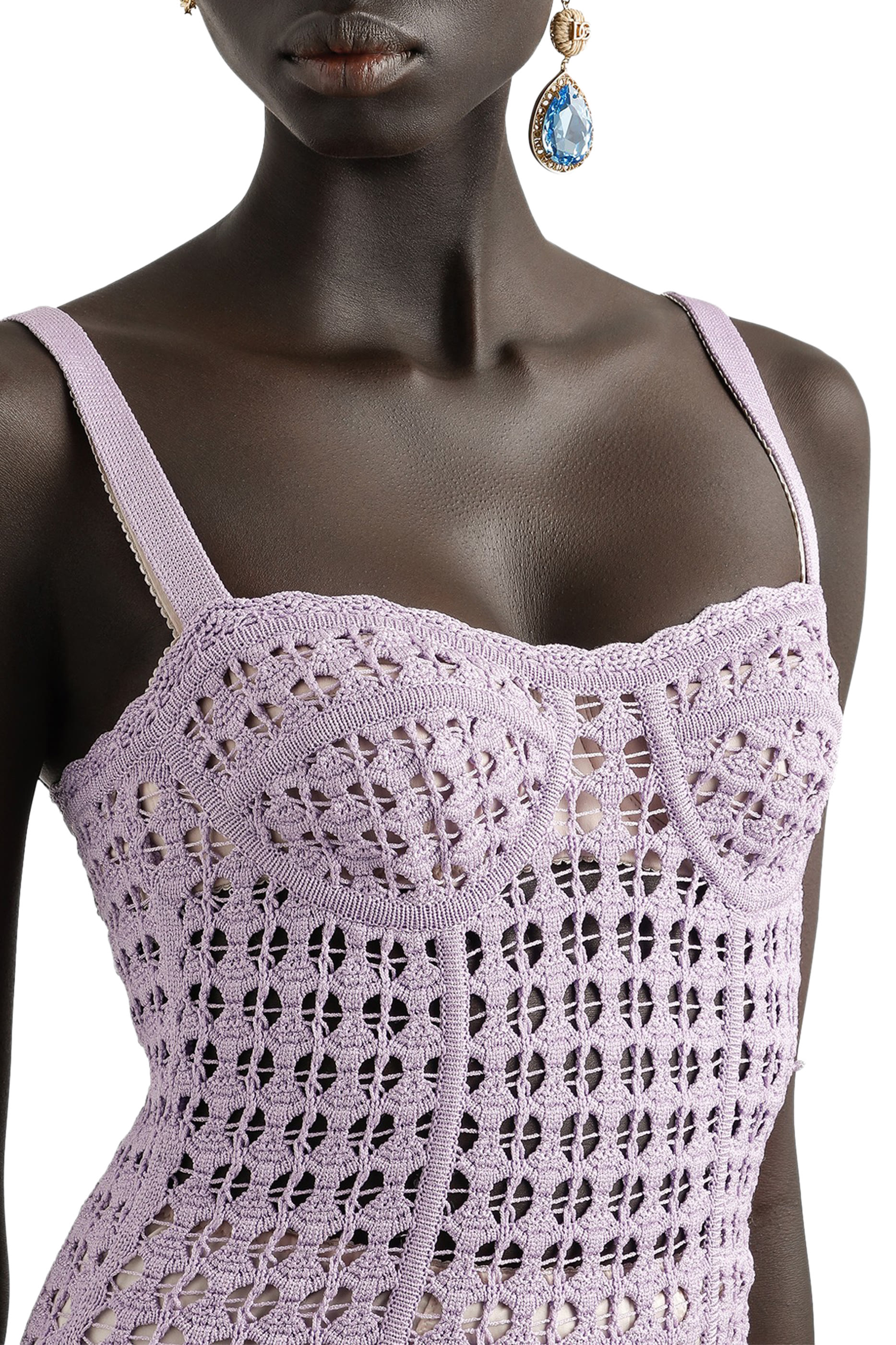 فستان بصدرية كروشيه