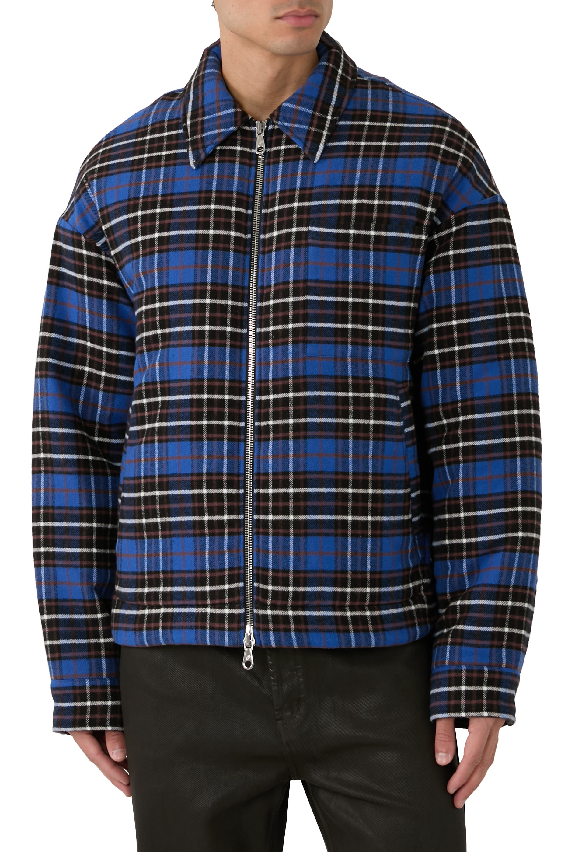 قميص بنمط جاكيت فلانيل