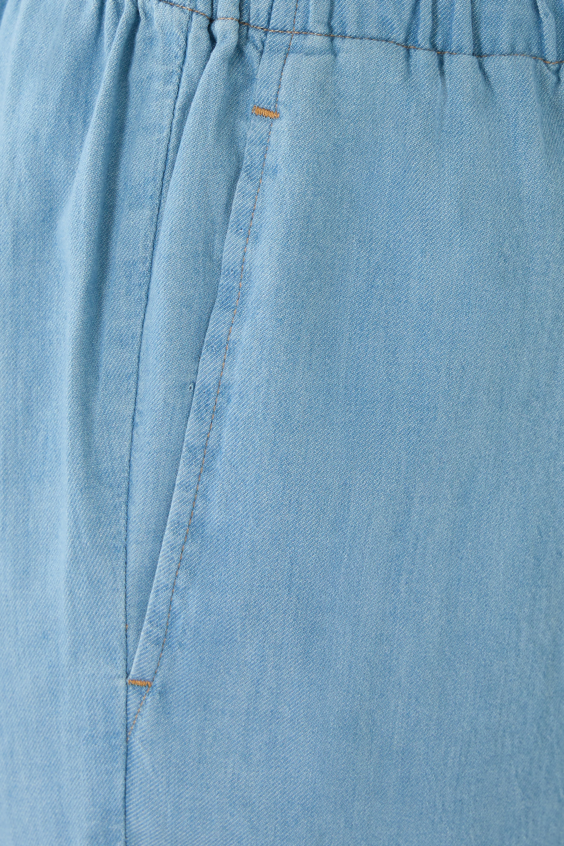 بنطال بقصة ضيقة من الأسفل كتان عضوي مجعد