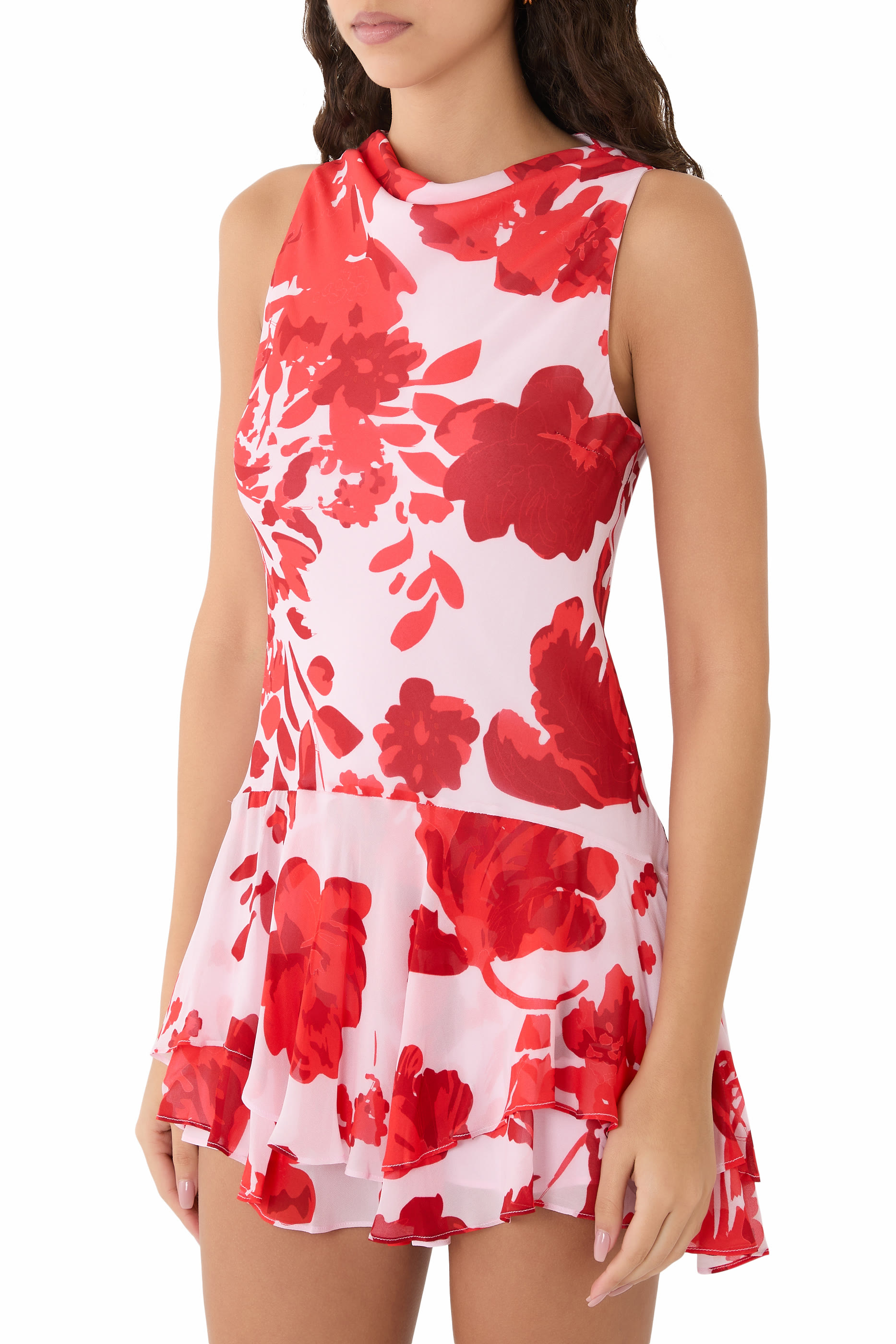 فستان ألينا قصير بكشكش