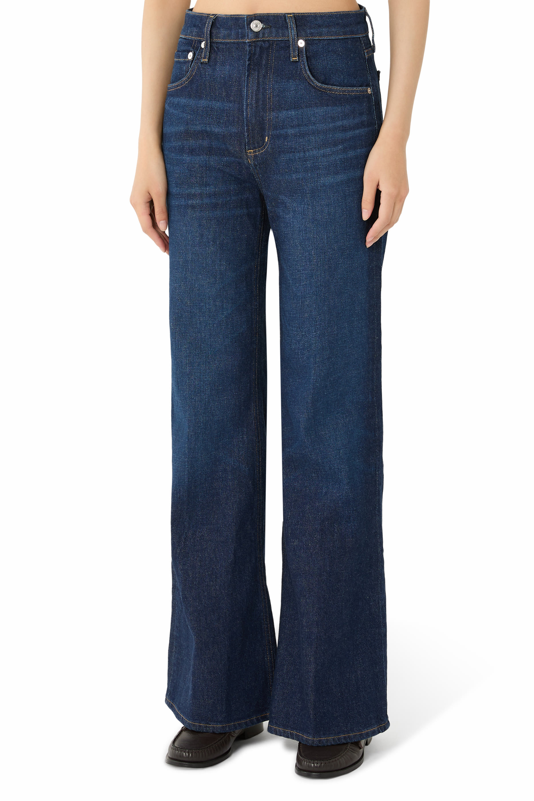 بنطال كيمبرلي سفنتيز بقصة ساق واسعة