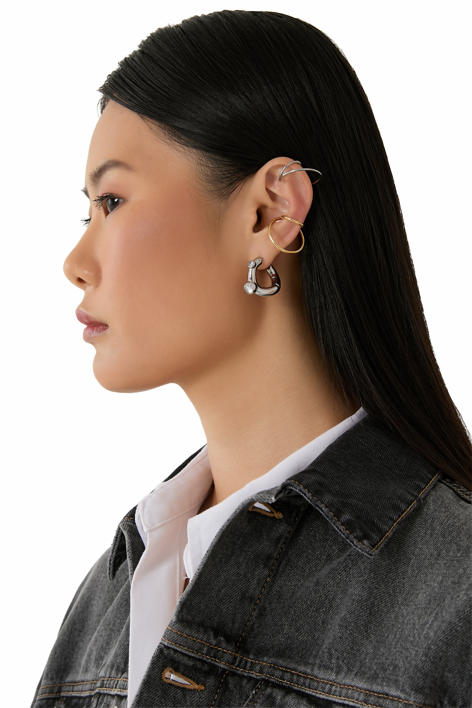 أقراط لو، ستانلس ستيل مطلي بالذهب