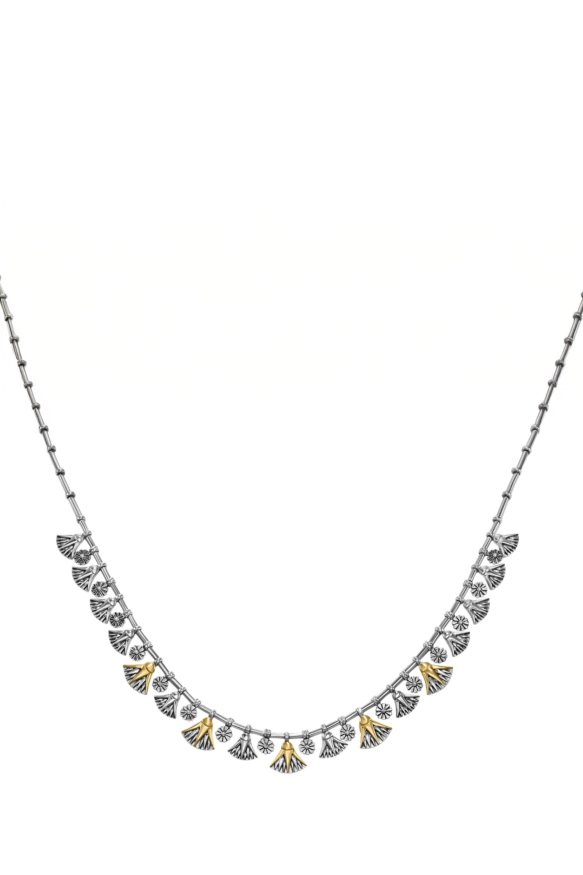 قلادة روزيتا، فضة إسترلينية وذهب أصفر عيار 18