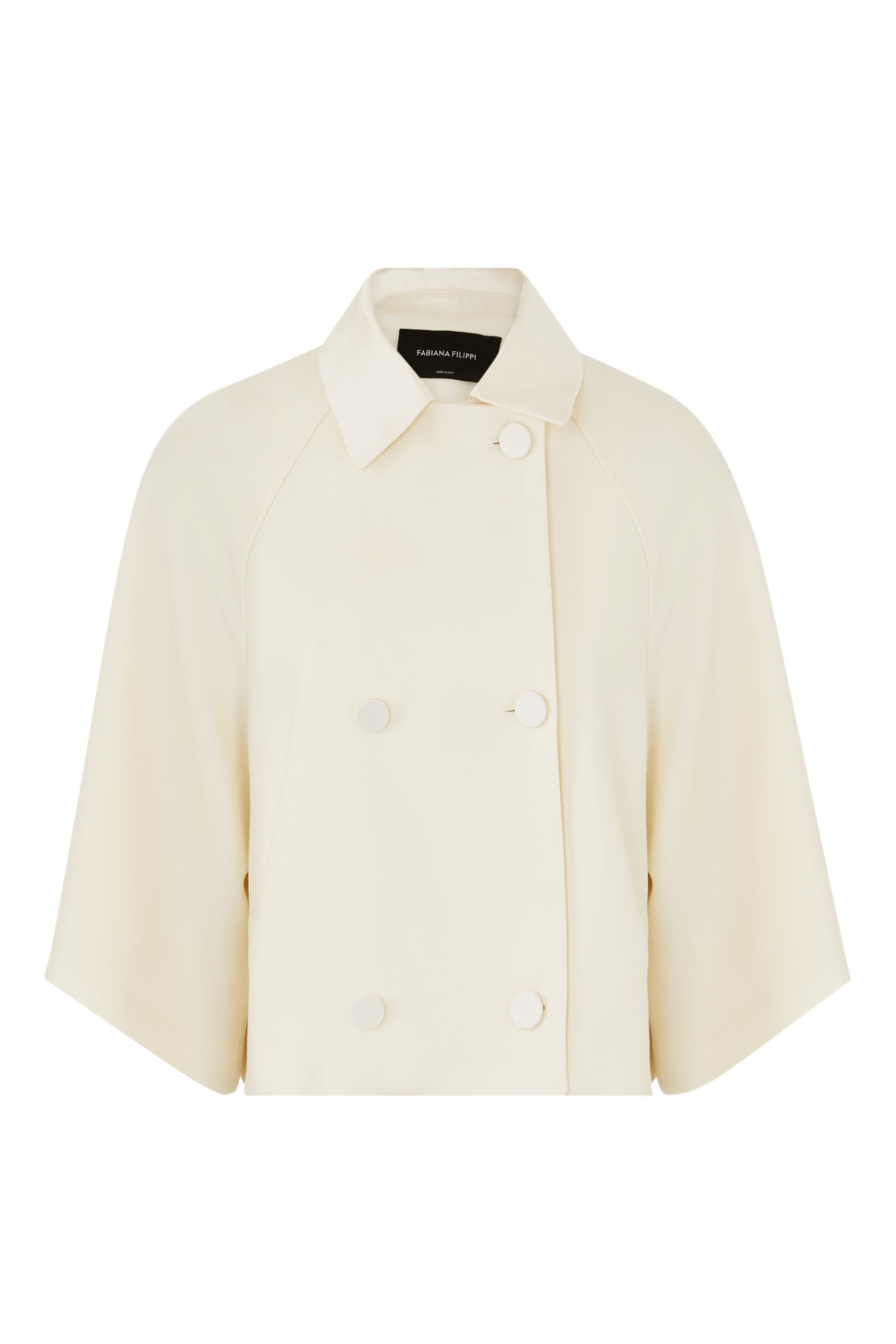 جاكيت قصير بصفي أزرار للإغلاق