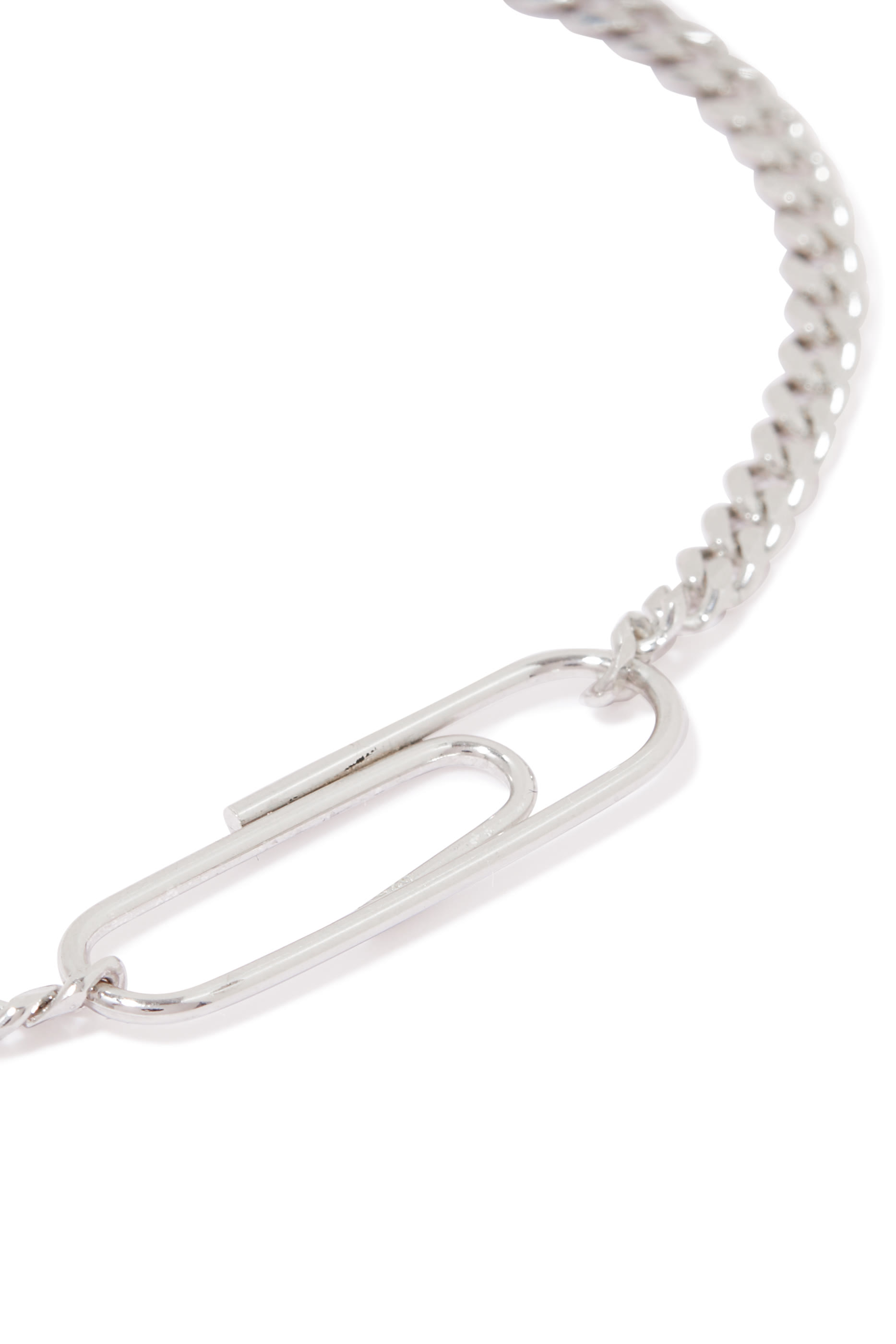 سوار بتصميم سلسلة كوبية ومشبك ورق