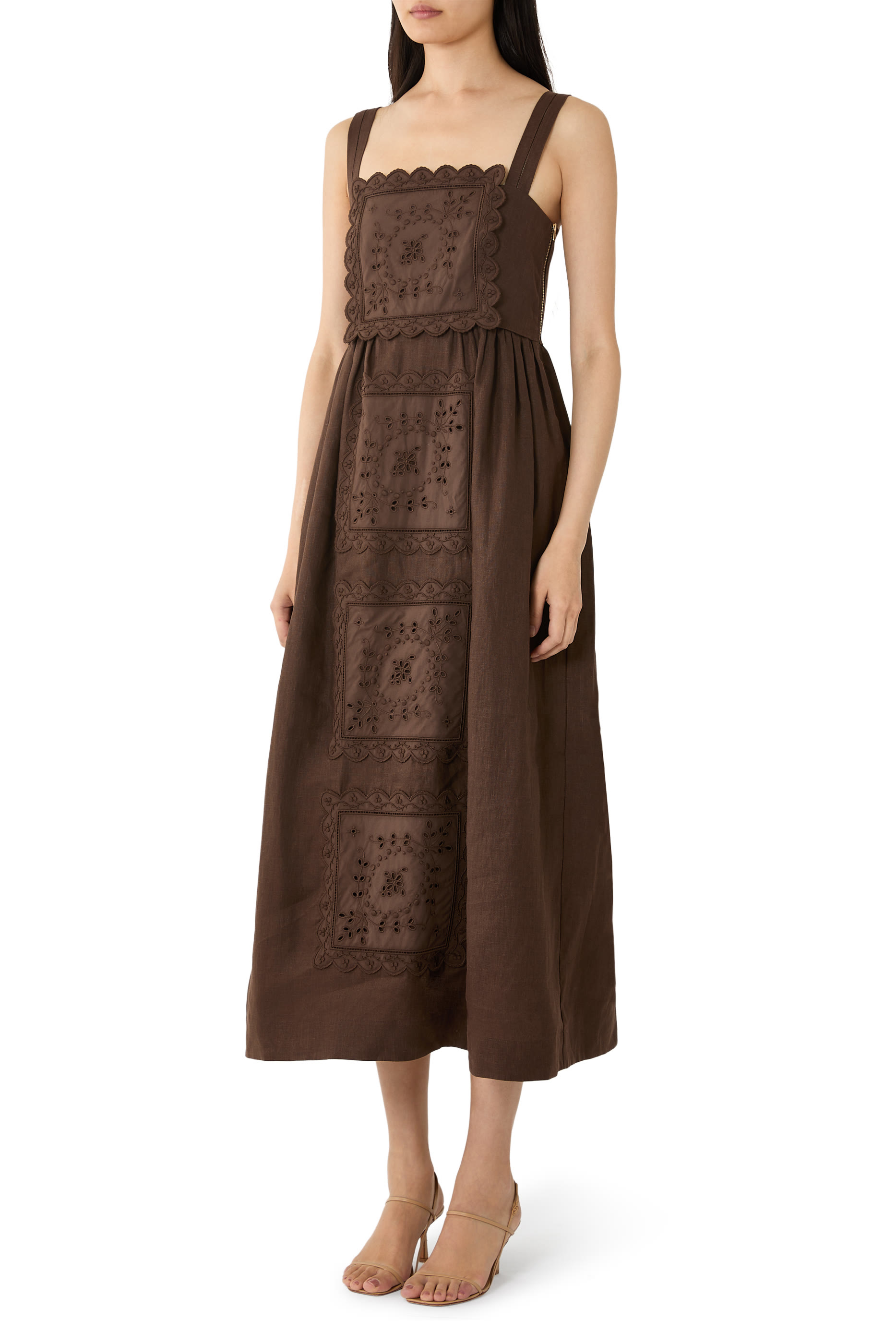 فستان كتان منديل عضوي