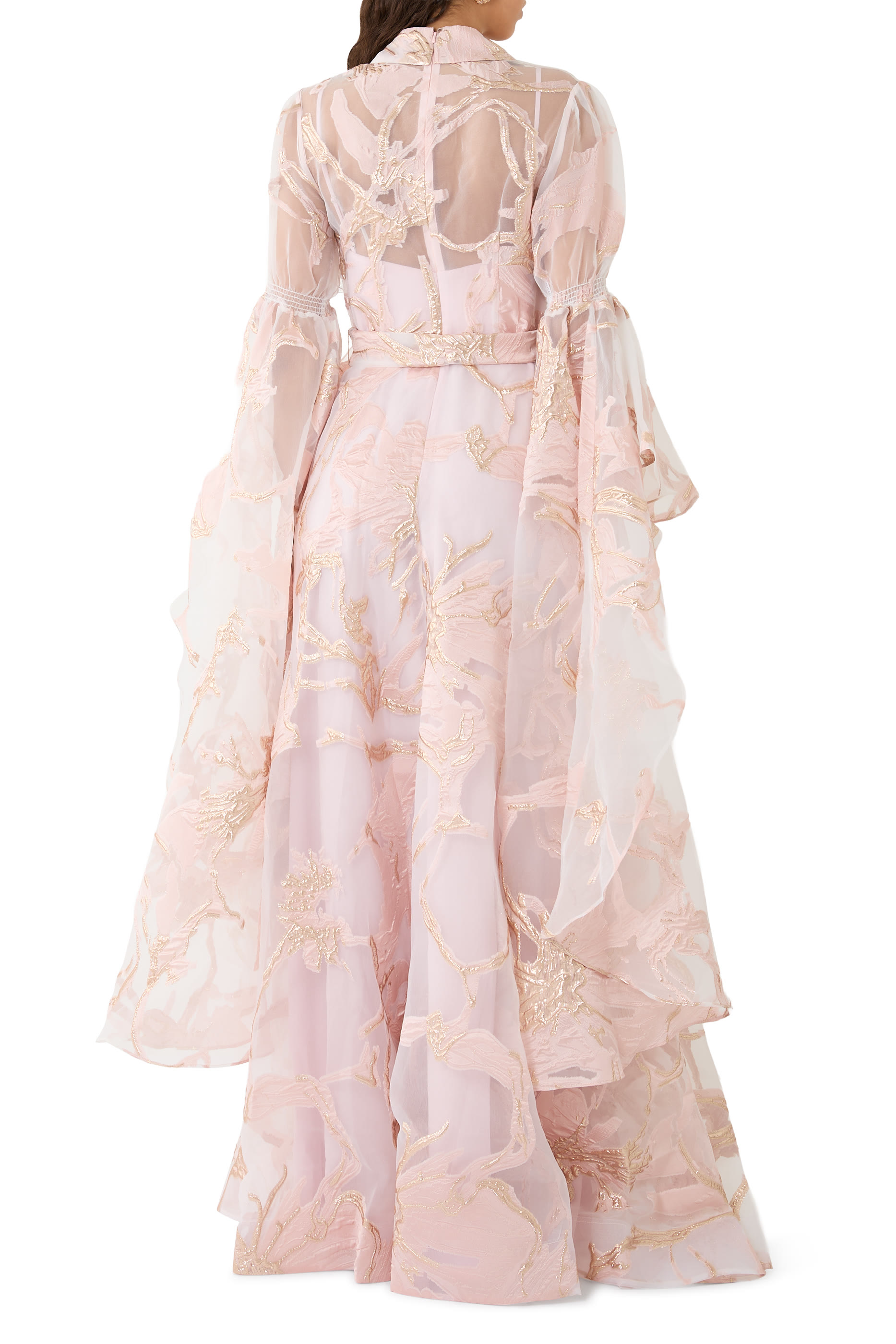 فستان سهرة أورجانزا شفاف