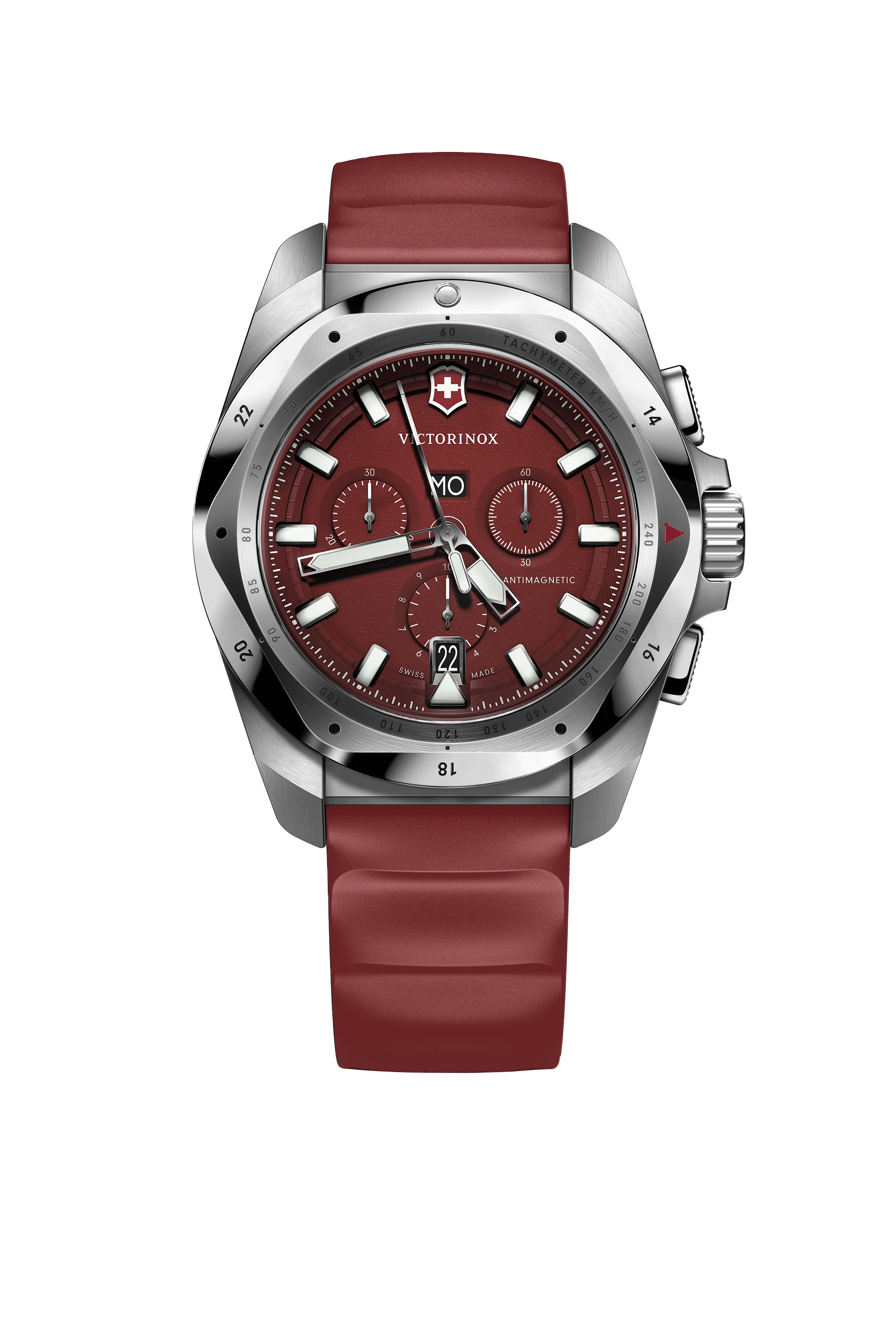 ساعة اي ان او اكس كرونو، ستانلس ستيل ومطاط