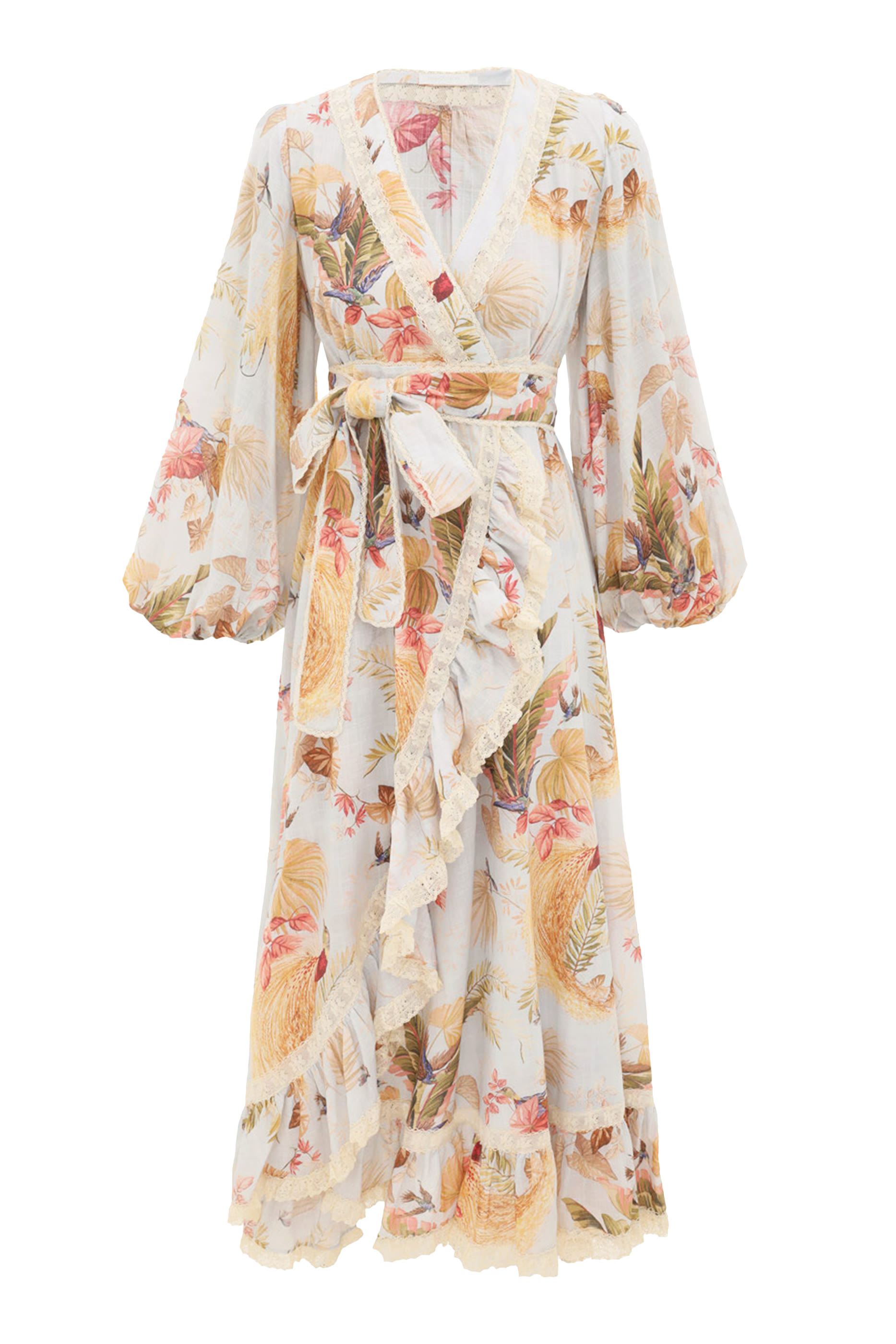 فستان أسنشن متوسط الطول بكشكش